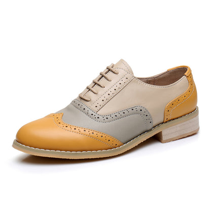 British style color matching shoes
