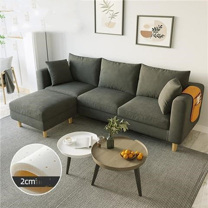 Living Room Bedroom Rental Nordic Simple Modern Cloth Art Net Red Latex Sofa