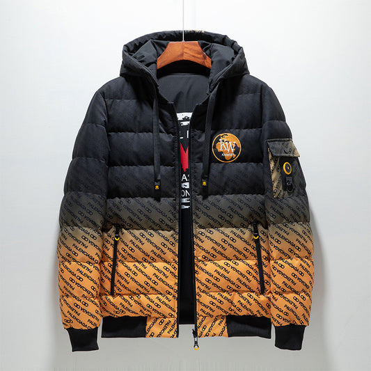 Men's Casual Fashion Pure Color Simple Atmosphere Cotton Jacket Men