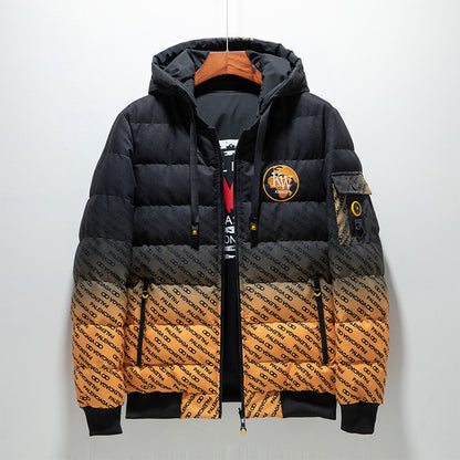 Men's Casual Fashion Pure Color Simple Atmosphere Cotton Jacket Men