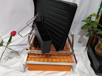 Multi-functional Stainless Steel Double-layer Dish Rack Cup Holder