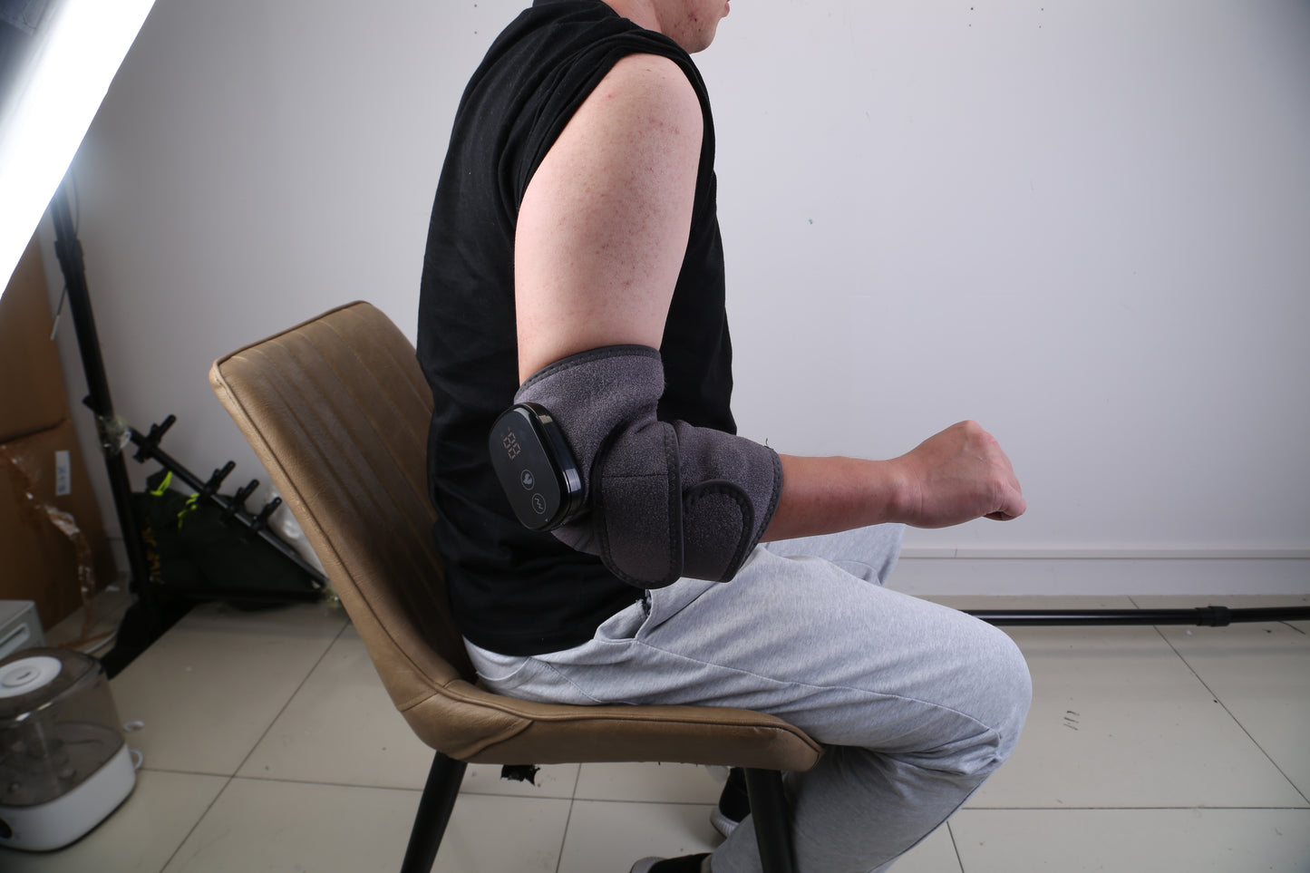 3-In-1 Heated Knee Massager Shoulder Heating Pads Elbow Brace With 3 Level Vibration And Heating Modes For Pain Stress Relief