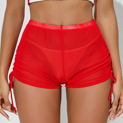 Mesh Transparent High Waist Stretch Shorts ShopWithASmile.com