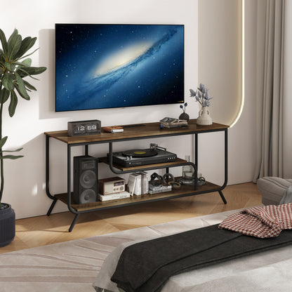 TV Cabinet With Power Socket And LED Lights