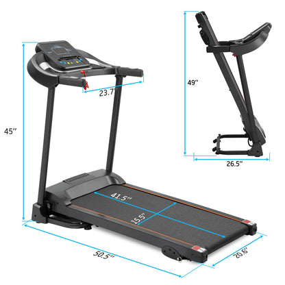 Compact Easy Folding Treadmill Motorized Running Jogging Machine Audio Speaker ShopWithASmile7.com