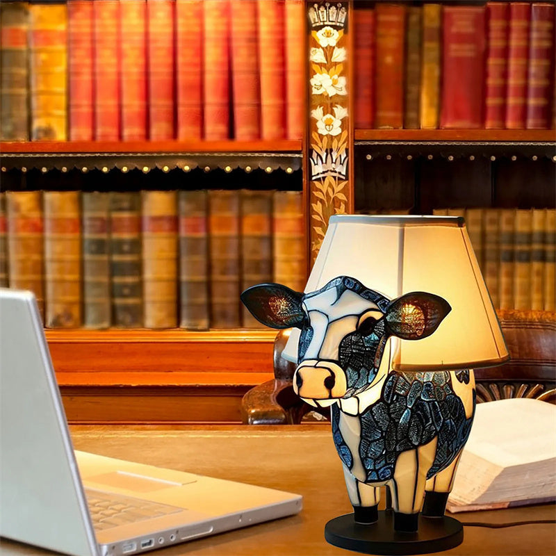 Beautiful Cow Table Lamp Bedside Table Lamp With USB Bedside Lamp For Living Room Bedroom Dormitory Bra Ornament ShopWithASmile7.com