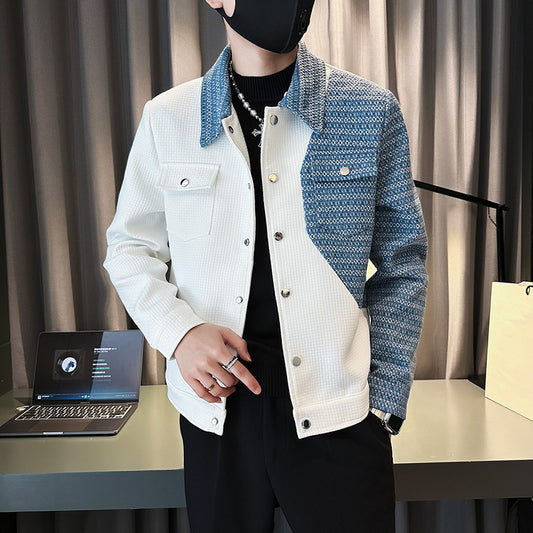 Design Sense Thickened Patchwork Men's Coat