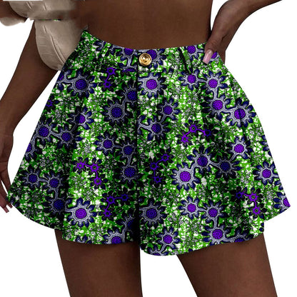 African Duplex Printing Batik Shorts ShopWithASmile7.com