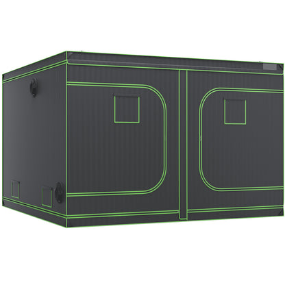 VEVOR 10x10 Grow Tent, 120'' X 120'' X 80'', High Reflective 600D Mylar Hydroponic Growing Tent With Observation Window, Tool Bag And Floor Tray For Indoor Plants Growing