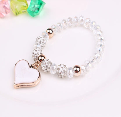Elastic Crystal  Bracelet & Bangle Heart Bracelets ShopWithASmile.com