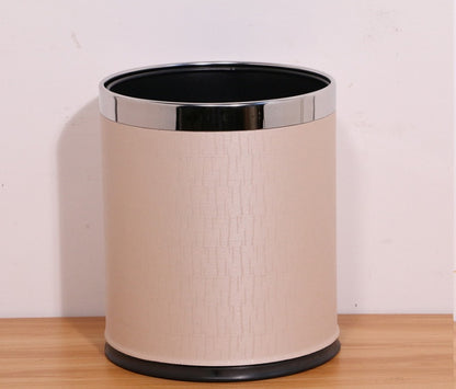 Hotel trash can fire home office double thickening creative coverless KTV room stainless steel storage bucket