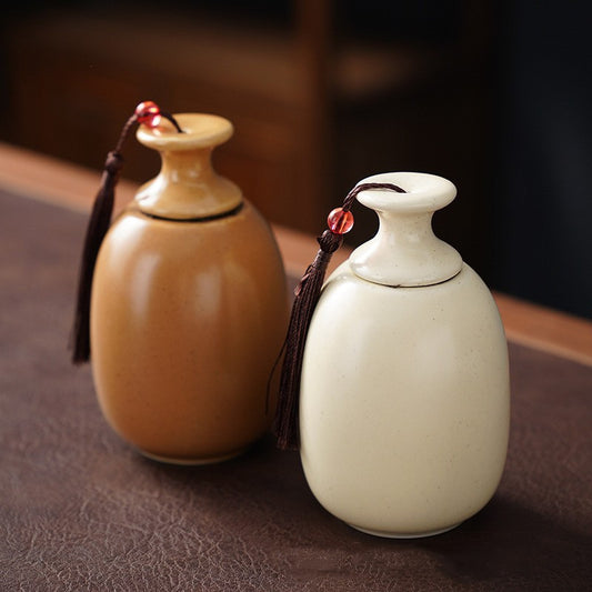 Ceramic Olive Jar Portable Sealed Cans Storage Tank