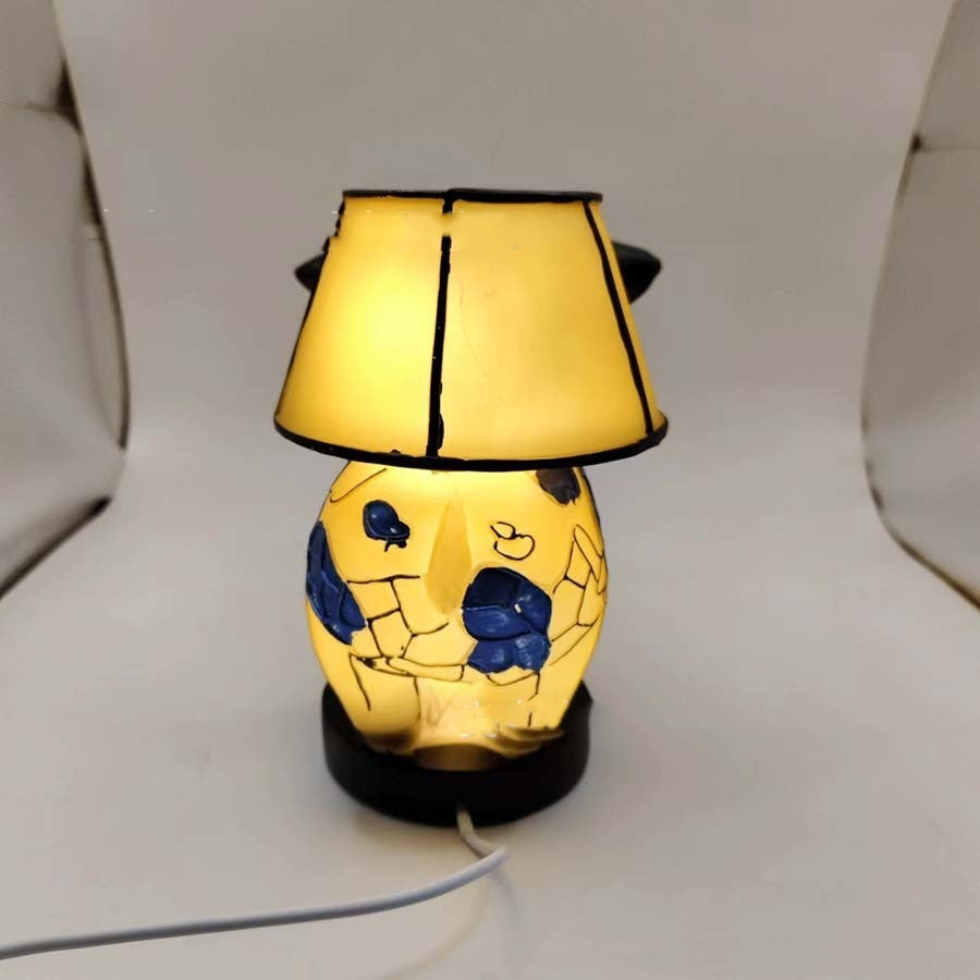 Beautiful Cow Table Lamp Bedside Table Lamp With USB Bedside Lamp For Living Room Bedroom Dormitory Bra Ornament ShopWithASmile7.com