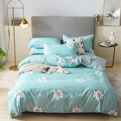 Three-piece fall/winter bed quilt cover