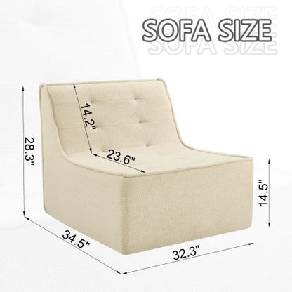 Fireside Chair, Lazy Floor Sofa Couch, Large Bean Bag Chair For Adults With High Resilience Foam For Living Room, Bedroom And Office, Velvet Fabric