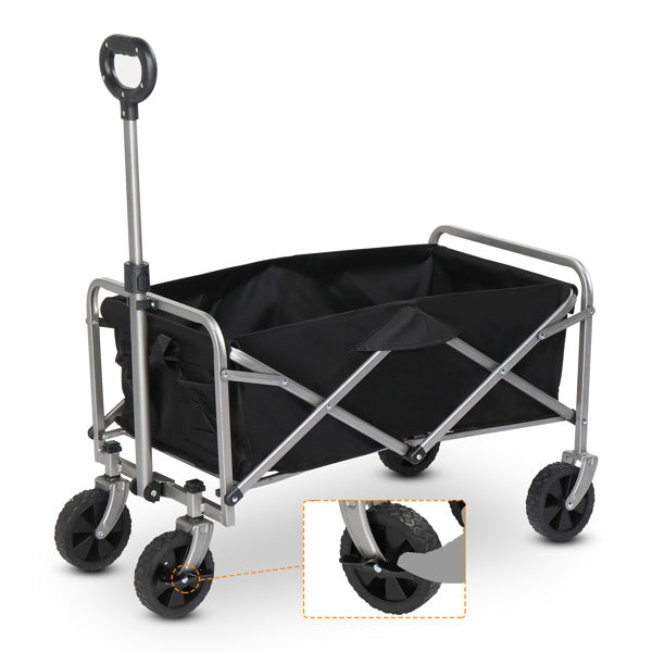 Silver Frame Oxford Cloth Garden Folding Cart ShopWithASmile.com