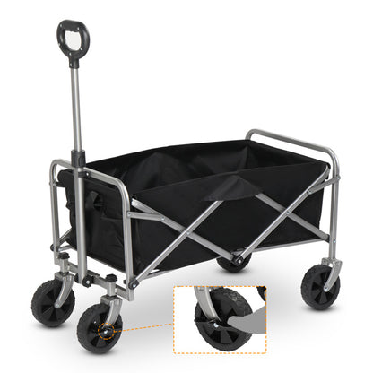 Silver Frame Oxford Cloth Garden Folding Cart ShopWithASmile.com