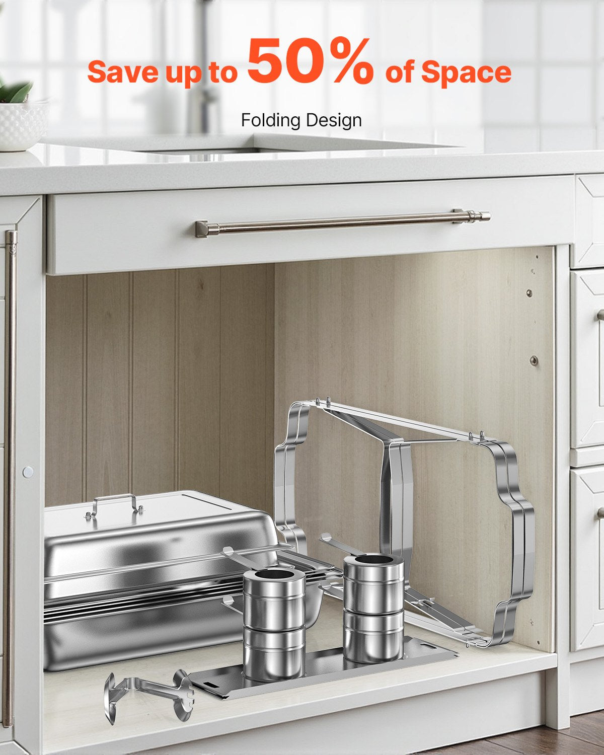 8 Qt 2 Pack Rectangle Chafing Dish Buffet Set Full Size Pan Stainless Steel