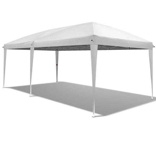 Waterproof Folding Camping and Picnic Tent, 10x20 ft Outdoor Canopy with 4 Sides, 2 Windows, Adjustable Height, Oxford Fabric, and Sturdy Steel Frame for Events and Parties