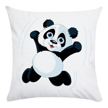 Cartoon Panda Super Soft Cotton Throwing Pillow Cover ShopWithASmile7.com