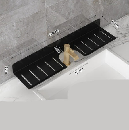 U Shaped Hole Free Bathroom Faucet Rack ShopWithASmile7.com