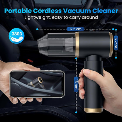 Wireless Car Vacuum Cleaner Handheld Vaccum Powerful Suction USB Rechargeable