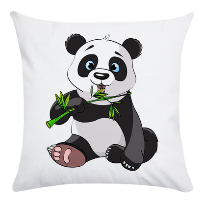Cartoon Panda Super Soft Cotton Throwing Pillow Cover ShopWithASmile7.com