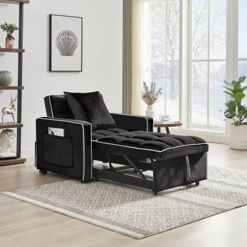 3-in-1 Convertible Sofa Bed Chair – Adjustable Backrest, Fold-Out Sleeper, & Chaise Lounge