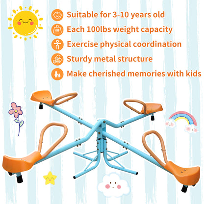 Outdoor Children's Rotating Seesaw