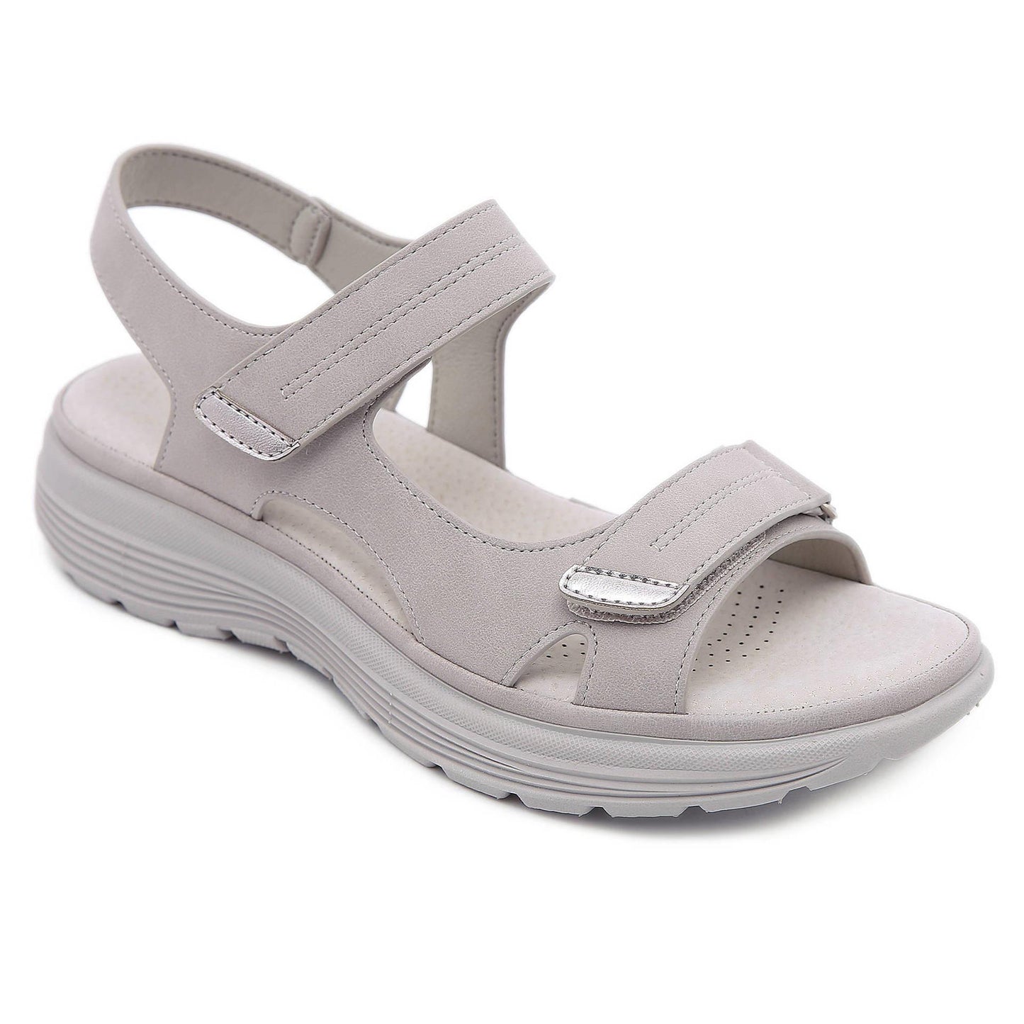 Sports Style Wedge Lightweight Velcro Plus Size Slippers Women