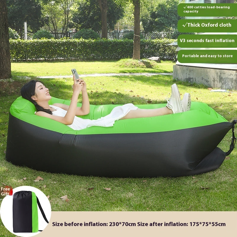 Camping Air Folding Lunch Break Net Celebrity Inflatable Mattress Lazy Sofa Recliner Single Portable Outdoor