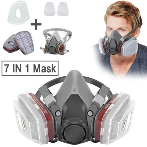 6200 Half Face Gas Mask Chemical Paint Spray Vapor Respirator ,Gas Mask Reusable