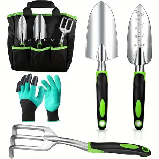 Heavy Duty Gardening Tools 10 Piece Set - Rust-resistant, Durable Gardening Supplies ShopWithASmile.com