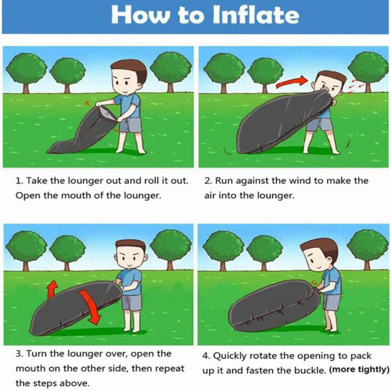 Portable Inflatable Sofa Camping Sleeping Pad Mattress Outdoor Air Cushion Beach Mat Folding Bed Waterproof For Travel Hiking