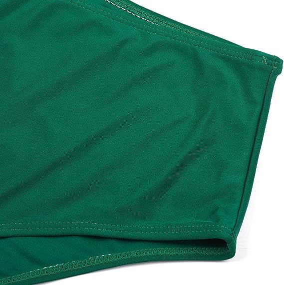 New Style Swimsuit Double Layer Lotus Leaf Tropical Rain Forest High Waist Split Swimsuit ShopWithASmile.com