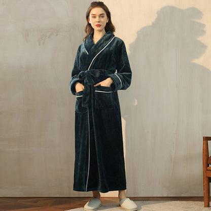 Thickened Pineapple Flannel Couple Nightgown Fashion