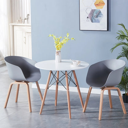 A Set of 4 Modern Dining Chairs, Retro-Designed Armchairs, High-Quality Wooden Legs, Suit for Dining Room Kitchen Living Room