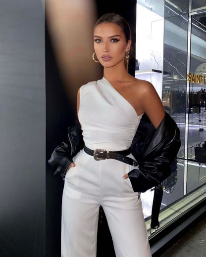 Fashion Single-room Lace Up Straight Jumpsuit For Women ShopWithASmile7.com
