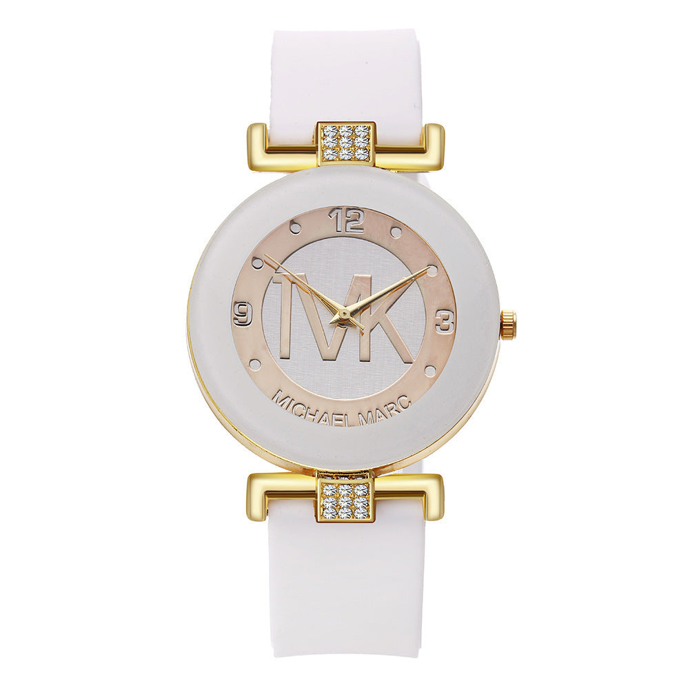 Fashion Women's Diamond Silicone Strap Quartz Watch ShopWithASmile7.com
