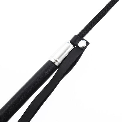 Training Props Black Long Whip Pointed Nail Leather Racket