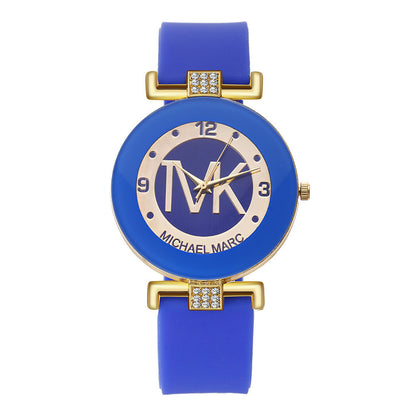 Fashion Women's Diamond Silicone Strap Quartz Watch ShopWithASmile7.com