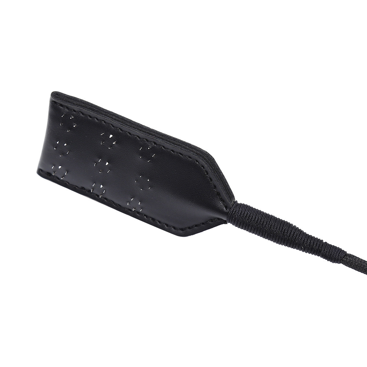 Training Props Black Long Whip Pointed Nail Leather Racket