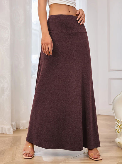 Fashionable Knitted Solid Skirt Women ShopWithASmile7.com