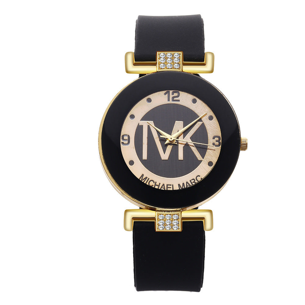 Fashion Women's Diamond Silicone Strap Quartz Watch ShopWithASmile7.com