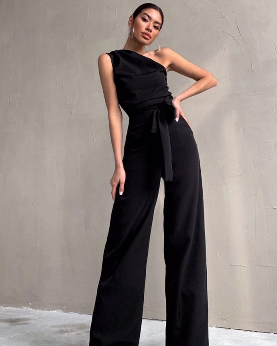 Fashion Single-room Lace Up Straight Jumpsuit For Women ShopWithASmile7.com