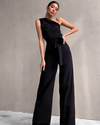 Fashion Single-room Lace Up Straight Jumpsuit For Women ShopWithASmile7.com