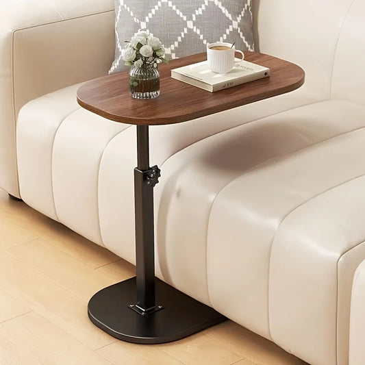 Adjustable Height Side Table – Portable Wooden Table for Sofa, Coffee, Office & Indoor/Outdoor Use