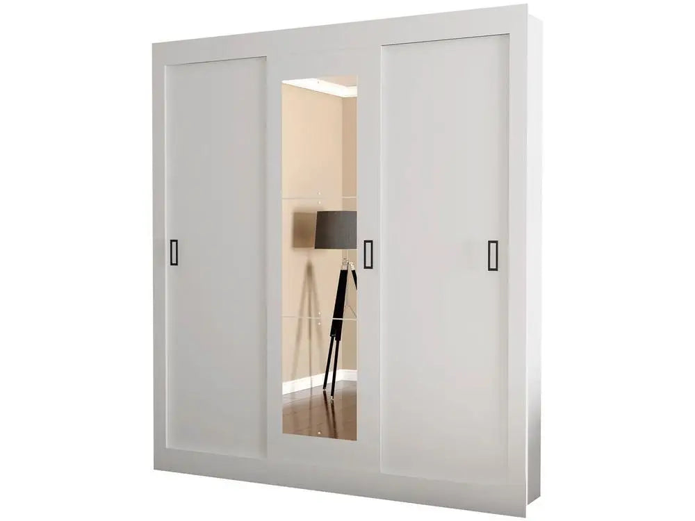 Araplac Melissa Glass Wardrobe Couple with Mirror 3 Sliding Doors
