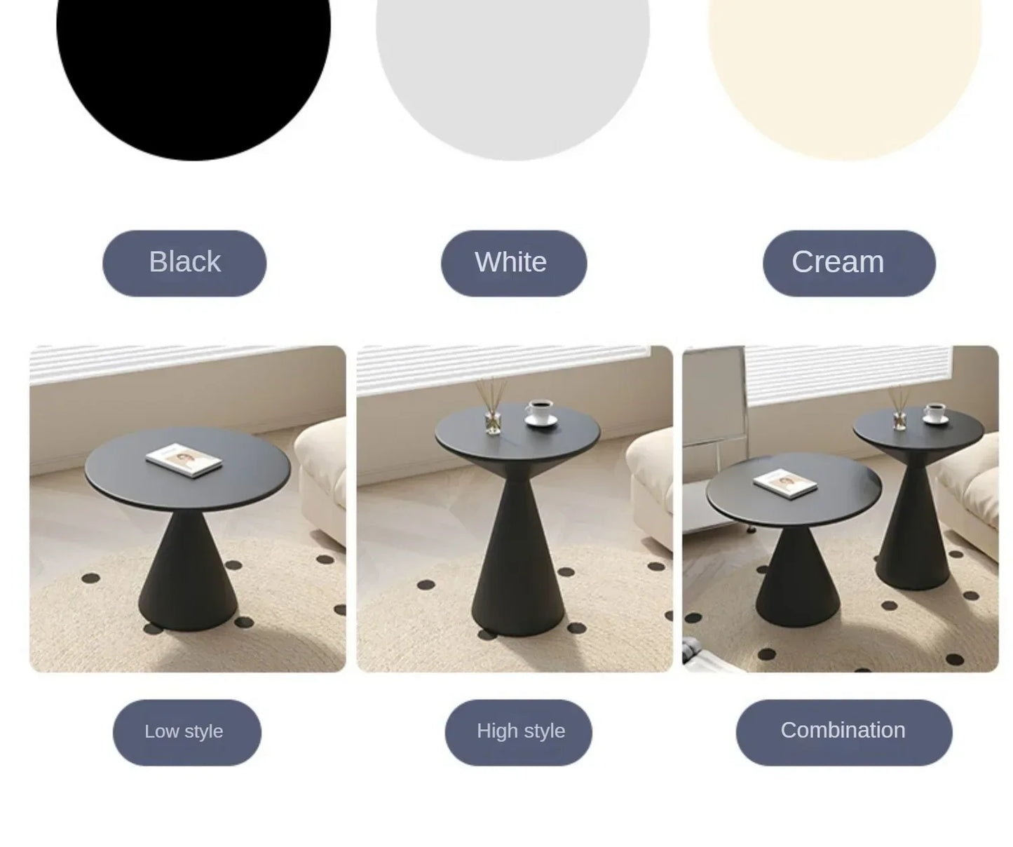 Modern and Simple Iron Side Table with Multi-function Storage for Living room and Bedroom Décor