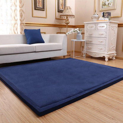 Japanese Style 3CM Thickeness Coral Fleece Velvet Mats Thickening Camel Bed Mattress Living Room Tatami Carpet Baby Crawling Mat